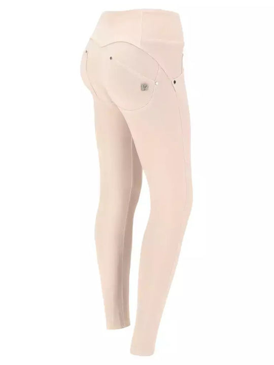 Wr Up Women's Fabric Trousers Push-up Salmon