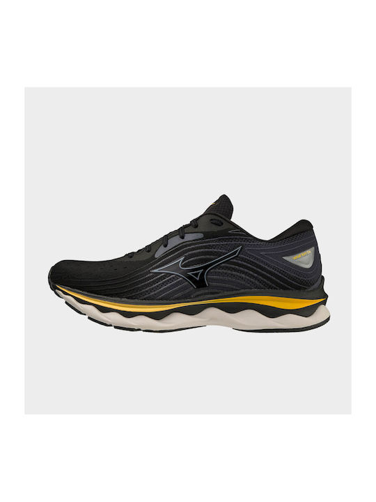 Wave Sky 6 Ανδρικά Αθλητικά Παπούτσια Running Μαύρα