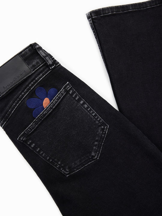 Mia Γυναικείο Jean Παντελόνι Καμπάνα σε Bootcut Εφαρμογή Μαύρο