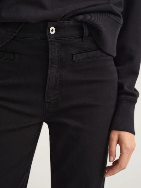 Γυναικείο Jean Παντελόνι Καμπάνα σε Slim Εφαρμογή Μαύρο