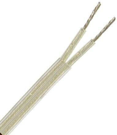 VK Lighting Netzkabel mit Kabeleigenschaften 2x0.75mm² Transparent 1m Flexibel
