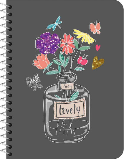 Pelikan Σπιράλ Τετράδιο Ριγέ Β5 60 Φύλλων 2 Θεμάτων "Lady Lovely (Διάφορα Σχέδια/Χρώματα)