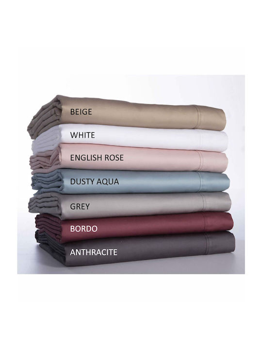 Nef-Nef Homeware Sheet King Size with Elastic 180x200+35cm. Elements Bordo