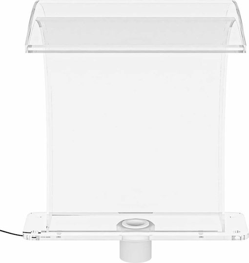 vidaXL Pool Waterfall with LED Lighting 30x56.5x50cm Silver