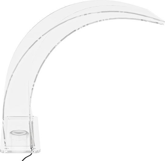 vidaXL Pool Waterfall with LED Lighting 30x56.5x50cm Silver