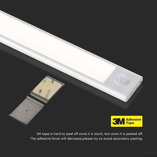 V-TAC Rechargeable LED Light Linear for Cabinets with Battery Powered and Motion Sensor 1pcs