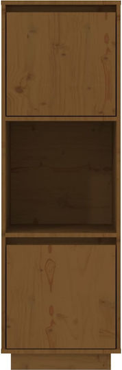 Dulap De Birou Din Lemn Masiv Castaniu 38x35x117cm