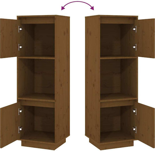 Dulap De Birou Din Lemn Masiv Castaniu 38x35x117cm