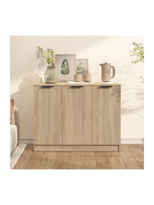 Sideboard Wooden Sonoma Oak 90.5x30x70cm