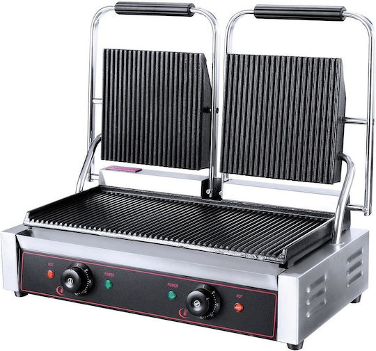 Karamco HEG-813EB Commercial Double Sandwich Maker with Flat Top and Flat Bottom 4400W