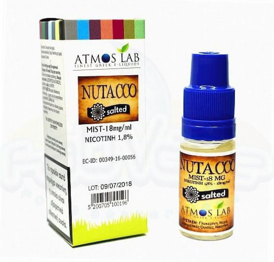 Atmoslab Lichid de Reumplere Gata Nutacco Salted cu Aromă de Fumat 18mg 10ml