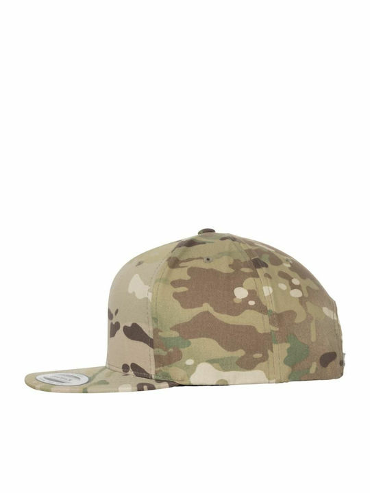 6089MC Men's Snapback Cap Beige Camo
