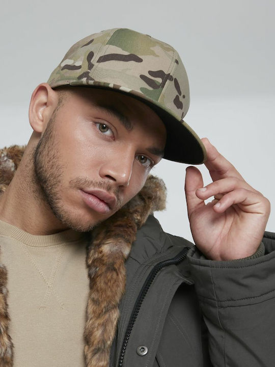 6089MC Men's Snapback Cap Beige Camo