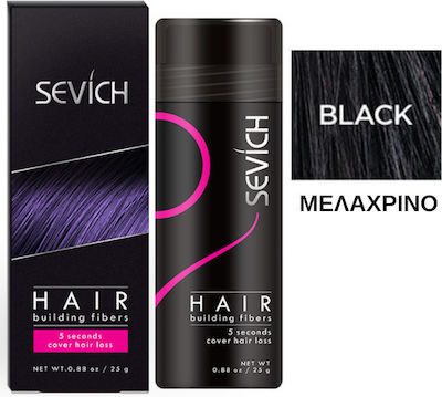 Sevich Hair Building Fibers with Keratin Hair Building Black 25gr