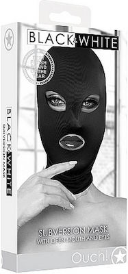 Shots Ouch Subversion Mask mit offenem Mund und Auge in Schwarz Farbe OU689BLK