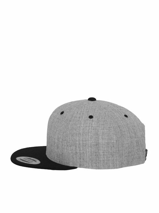 6089MT Snapback Cap Grey/Black