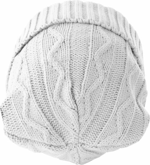 10476 Knitted Beanie Cap White