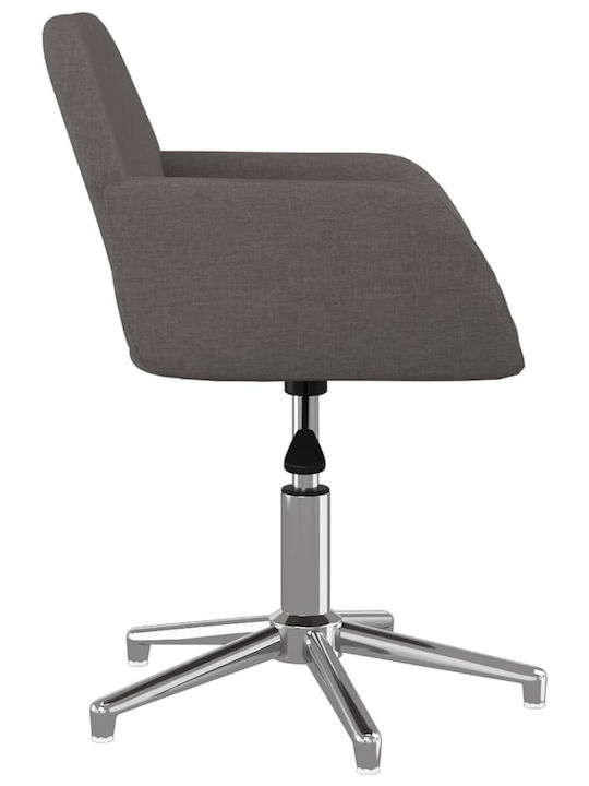 Swivel Visitor Chair with Arms Γκρι 53.5x57x70cm 2pcs