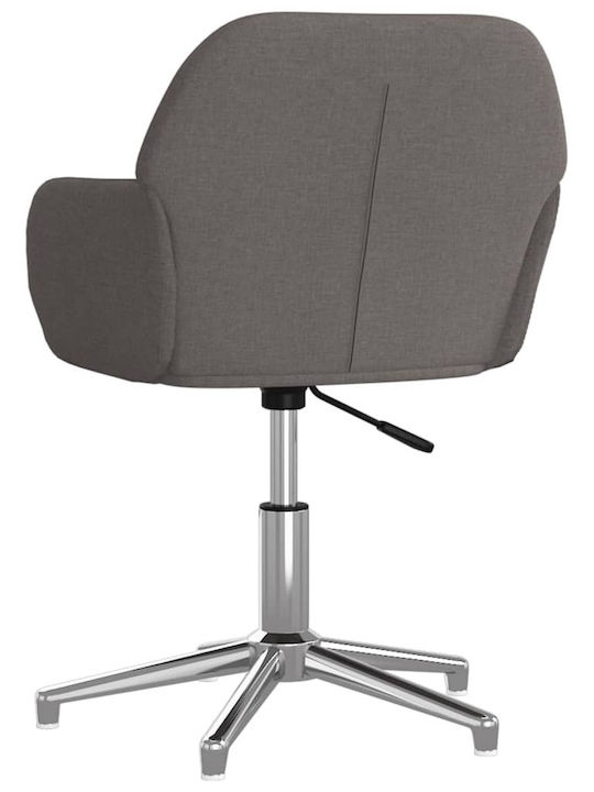Swivel Visitor Chair with Arms Γκρι 53.5x57x70cm 2pcs