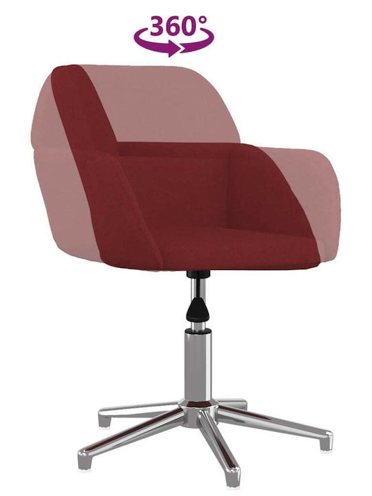 Stuhl mit Armlehnen & Rollen Bordeaux 53.5x57x70cm 2Stück
