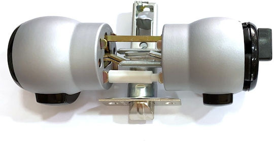 Meroni Serrature Premi Apri Knob Lock Silver