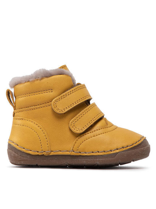 Froddo Kids Boots with Hoop & Loop Closure Yellow