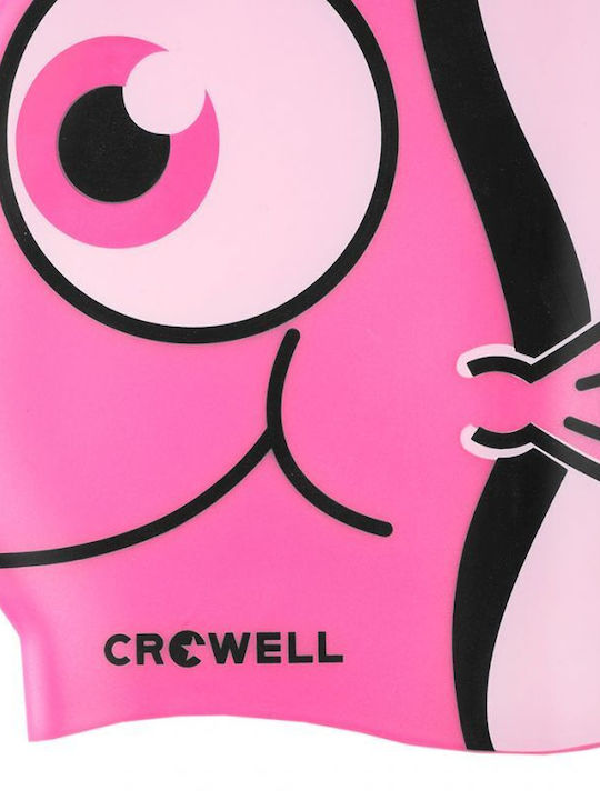 Crowell Nemo Σκουφάκι Κολύμβησης Παιδικό από Σιλικόνη Ροζ