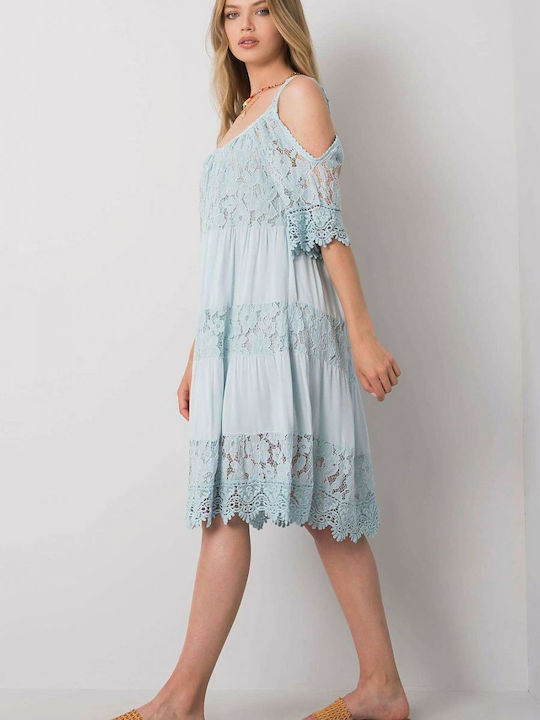 Och Bella Summer Mini Dress Light Blue