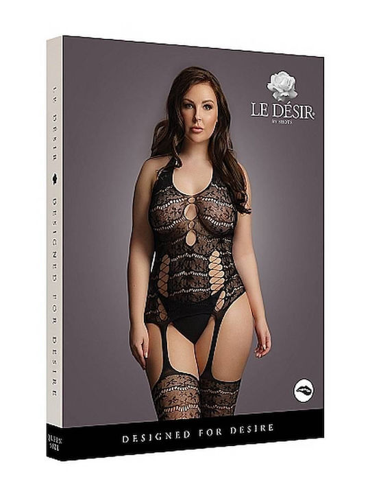 Le Désir Ciorapi Body Intreg Dantelă Suspender Bodystocking dantelă Negru