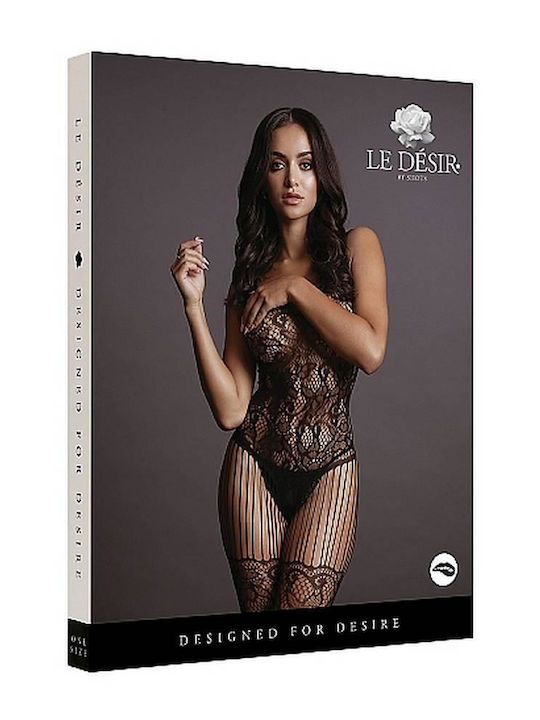 Le Désir Ολόσωμο Καλσόν Διχτυωτό Lace & Fishnet Bodystocking Μαύρο