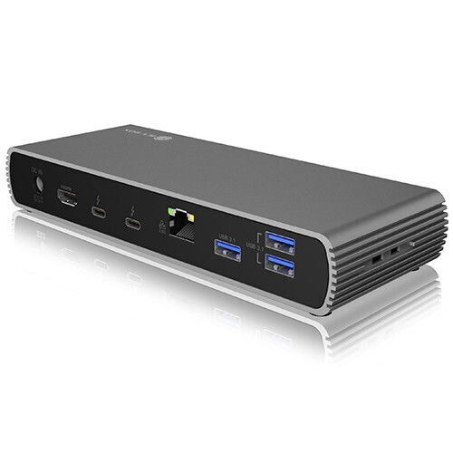 Icy Box USB-C Docking Station με 4K PD Ethernet Μαύρο (IB-DK8801-TB4)