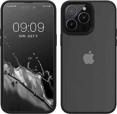 KWmobile Matte Camerashield Silicone Back Cover Transparent / Black (iPhone 14 Pro Max)