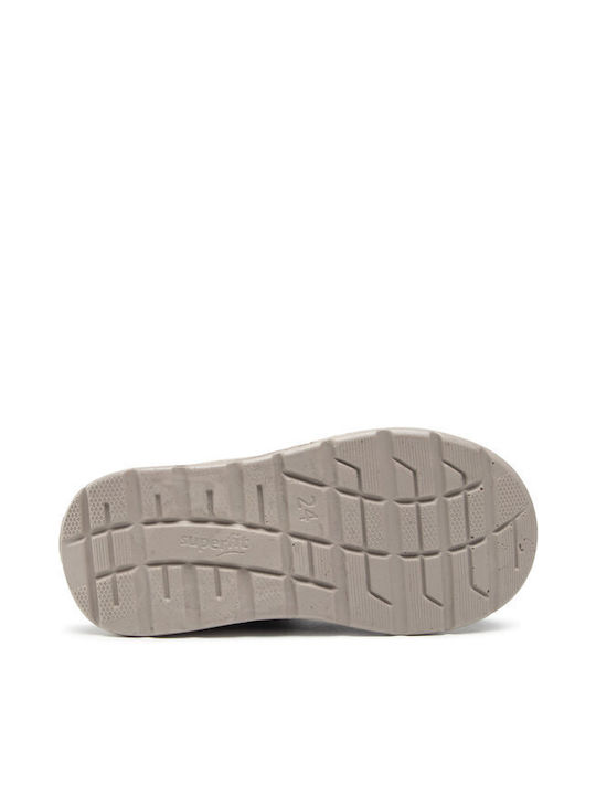 Gore Tex Suede Kids Boots with Velcro Navy Blue