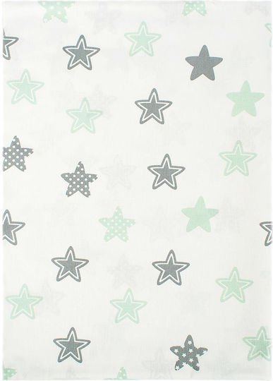 Dimcol Star Baby Cotton Pillowcase Green 35x45cm