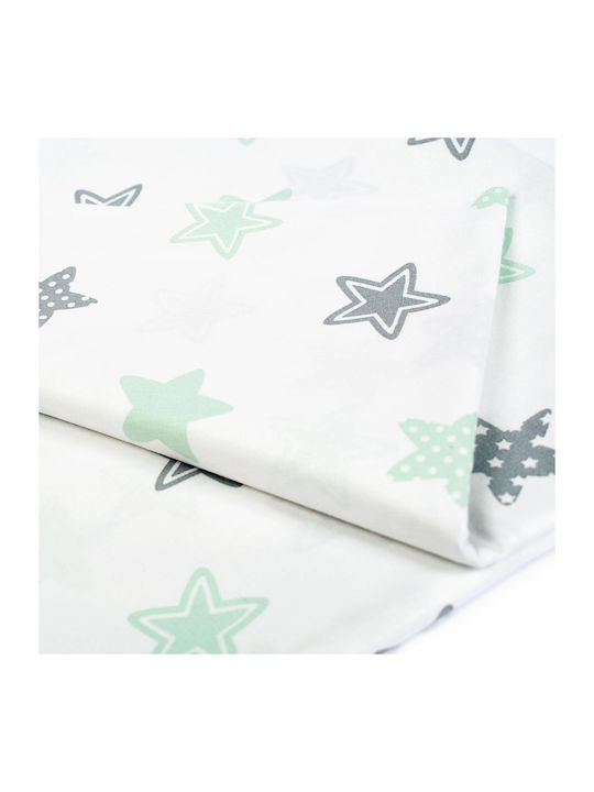 Dimcol Star Baby Cotton Pillowcase Green 35x45cm