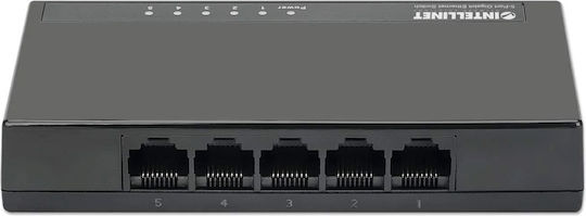 Intellinet 561747 Negestionat L2 Switch cu 5 Porturi Gigabit (1Gbps) Ethernet