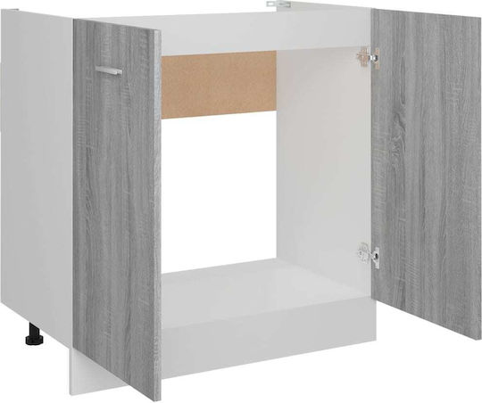 Dulap pentru Chiuvetă Gri 80x46x81.5buc