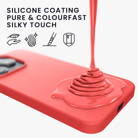 KWmobile Back Cover Σιλικόνης Neon Coral (iPhone 14 Pro)