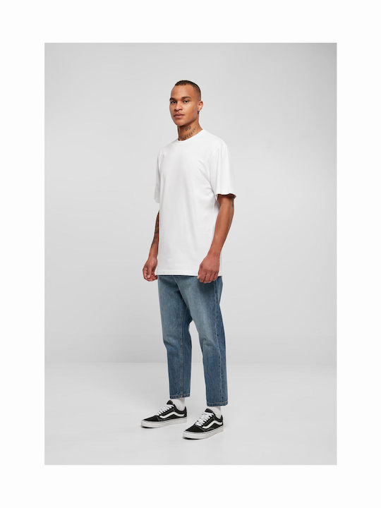 Ανδρικό Παντελόνι Τζιν Cropped με Regular Tapered Εφαρμογή Μπλε