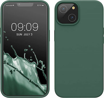 KWmobile Umschlag Rückseite Silikon Forest Green (iPhone 14) 59071.166