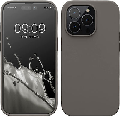 KWmobile Umschlag Rückseite Silikon Stone Dust (iPhone 14 Pro) 59073.155