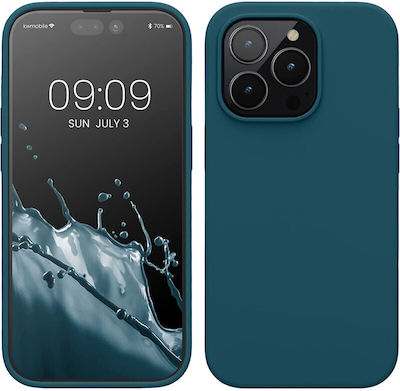 KWmobile Umschlag Rückseite Silikon Teal Matte (iPhone 14 Pro) 59073.57