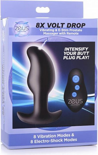 XR Zeus Vibrating & E-Stim Prostate Massager για Ηλεκτροδιέγερση Black