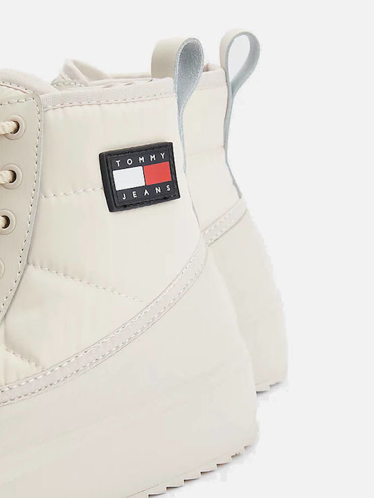 Damen Knöchelstiefel Beige