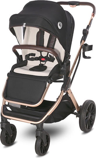 Lorelli Glory Adjustable 3 in 1 Baby Stroller Suitable for Newborn Black Diamonds 15kg