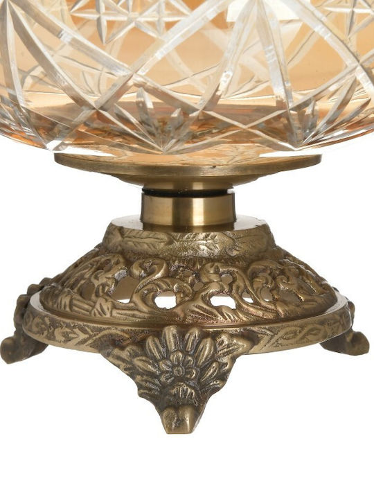 Inart Декоративна купа Металик С Поднос Gold / Honey 19x19x17см 1бр