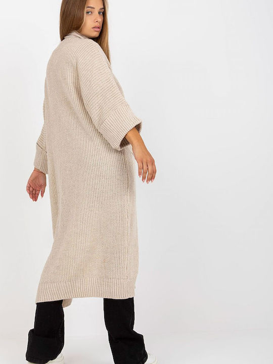 Och Bella Long Women's Cardigan Beige