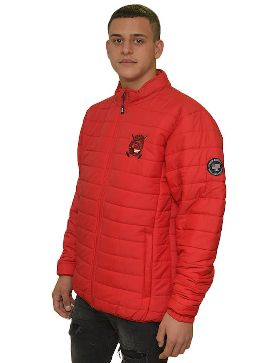 VINSON POLO CLUB JACKET 220944 QUILTED KOKKINO