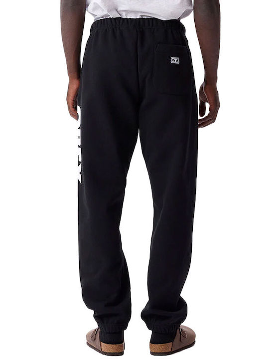 Obey Men's Sweatpants with Rubber Black