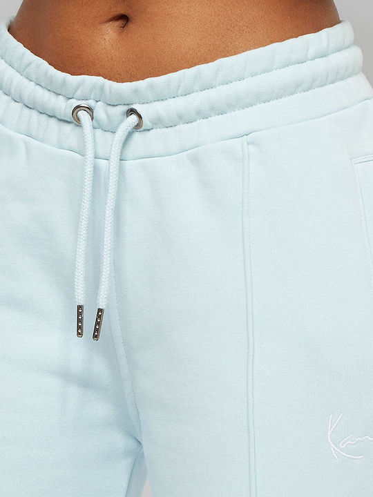 Signature Hohe Taille Jogginghose Breit Hellblau